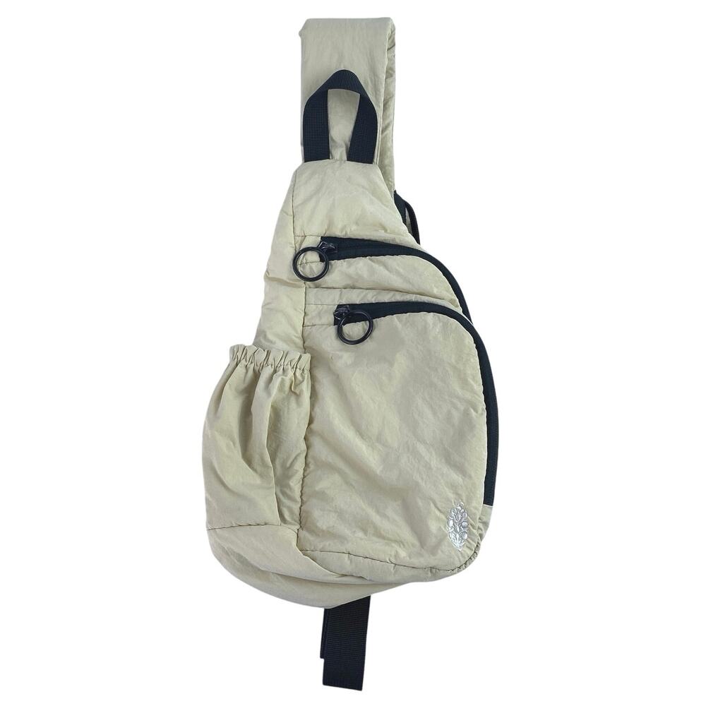 Free People Renegade Women's Beige Adjustable Padded Strap Crossbody Sling Bag